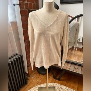 Golden Beige Long Sleeve V